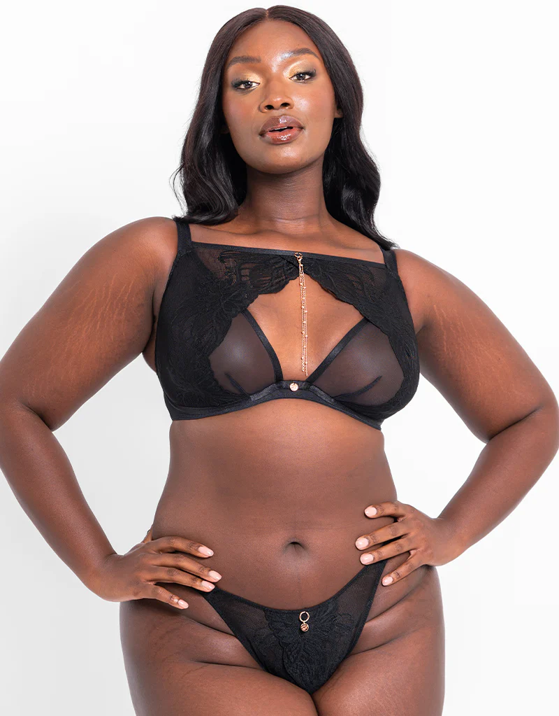 Scantilly Unveiled Deep Plunge Bra Black - Image 7