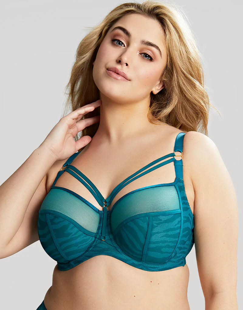 Sculptresse By Panache Dionne Full Cup Bra Teal Animal - Image 3