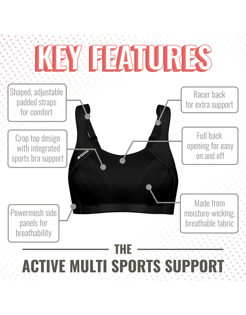 Shock Absorber Multi Sports Bra Black - Image 3